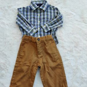 Natica button down shirt & pants size 12 months